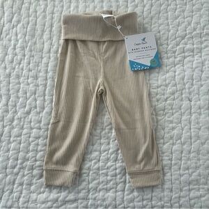 NWT Copper Pearl Baby Neutral Ribbed Foldover Waist Pants 12-18M